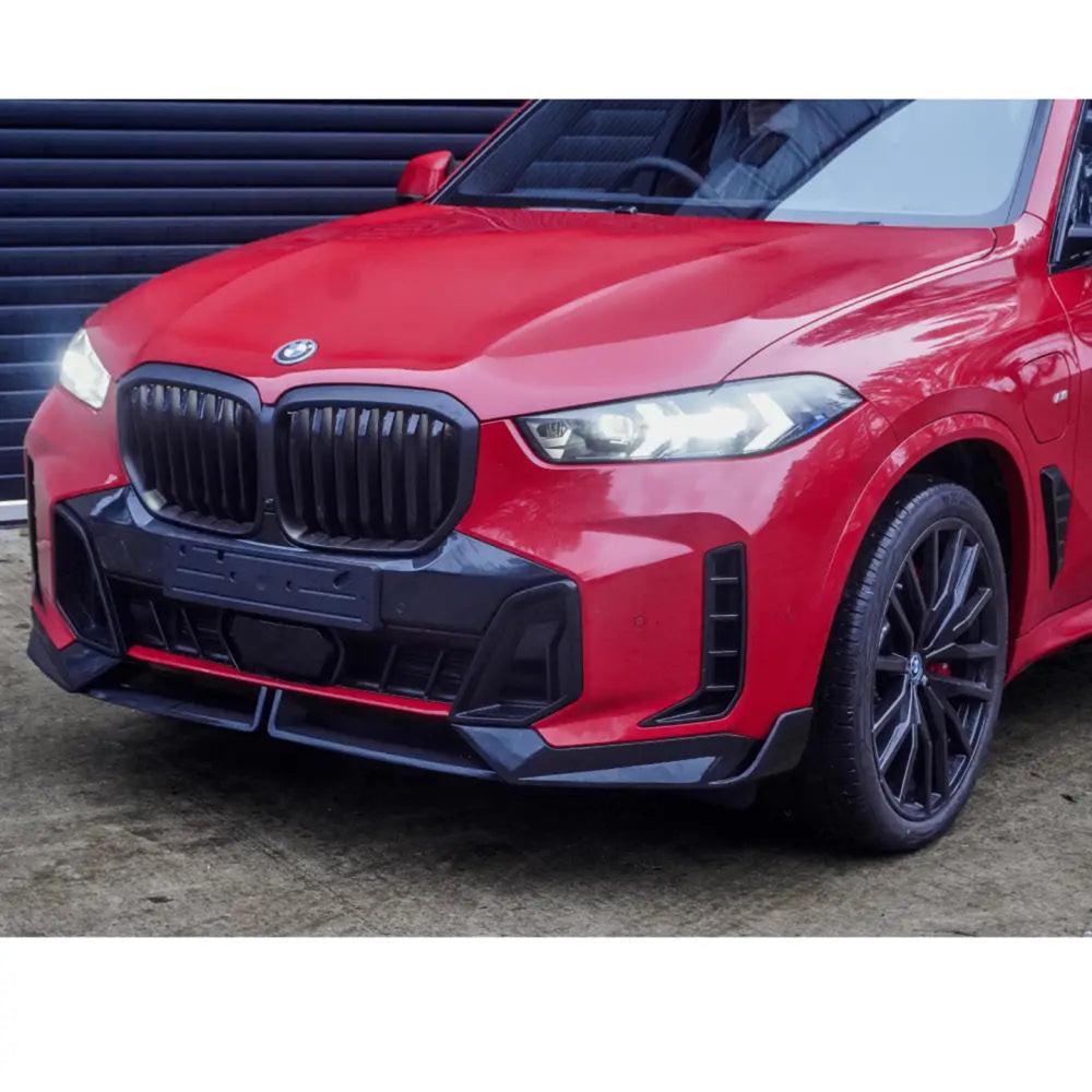 BMW X5 G05 LCI 2023+ M PERFORMANCE STYLE GLOSS BLACK FRONT LIP SPLITTER BODYKIT