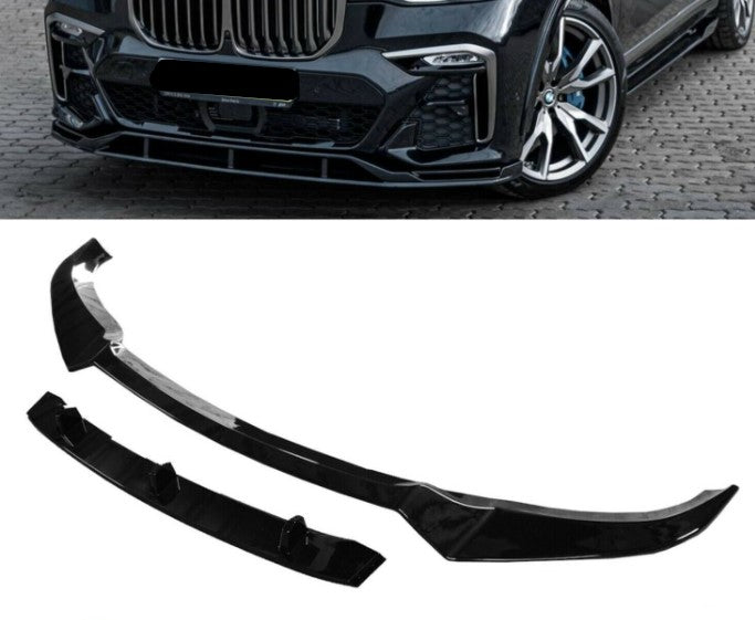 BMW X6 G06 FRONT SPLITTER LIP OEM FIT M PERFORMANCE (2019+) GLOSS BLACK