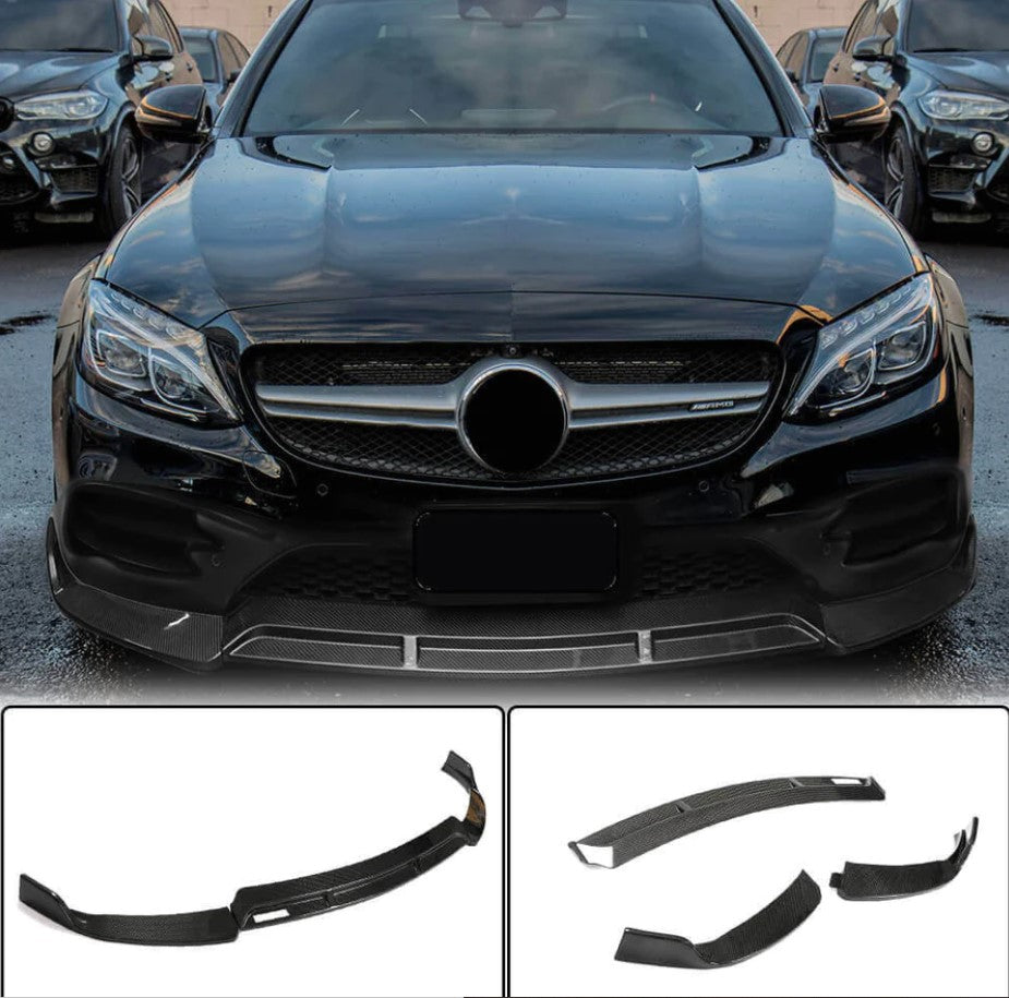 Mercedes C Class W205 Front Carbon Fibre Splitter 2014-2020